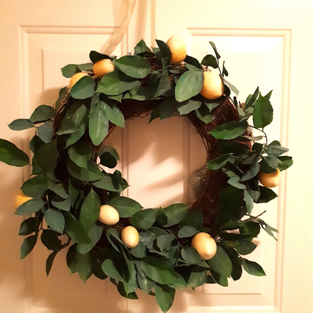Lemon door wreath